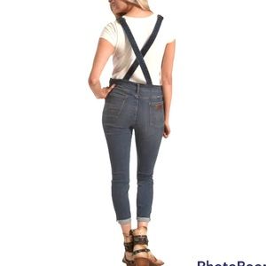 Wrangler Denim Skinny suspenders Overalls size 26